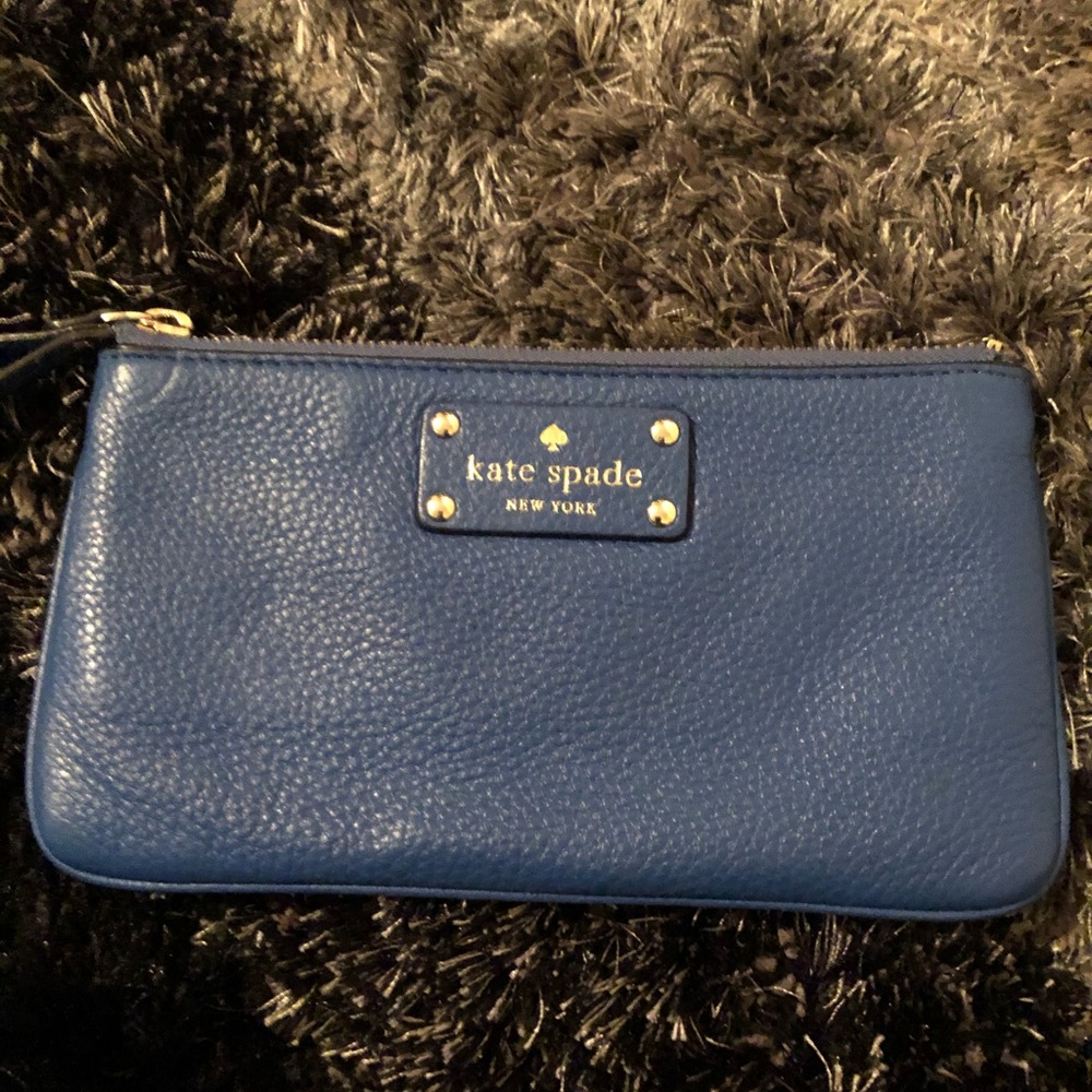 Blue Kate Spade wristlet